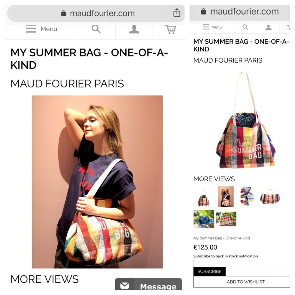 🆕NWT Maud Fourier Paris one of a kind wool tote